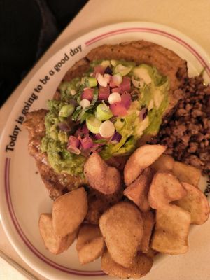 Avocado toast at The Breakfast Club - Soho on Berwick St in London