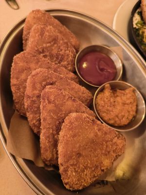 Hash browns at The Breakfast Club - Soho on Berwick St in London