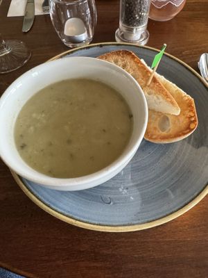 Soup of the day (leek and potatoes)  at The Melville Inn in Lasswade