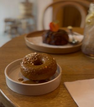 …a peanut butter dognut (€5,50)!  at Woof & Me in Amsterdam