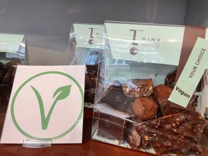 Our proposed vegan assortment at MINA Handmade Chocolates in Sint-genesius-rode