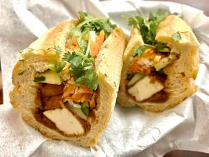 Tofu bahn mi (vegan without the mayo)  at Pho Le 777 in Clovis