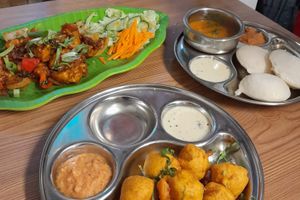 A lovely selection of vegan mains at Watford Dosa in Watford