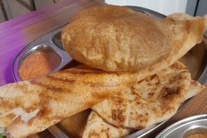A lovely selection of vegan breads at Watford Dosa in Watford