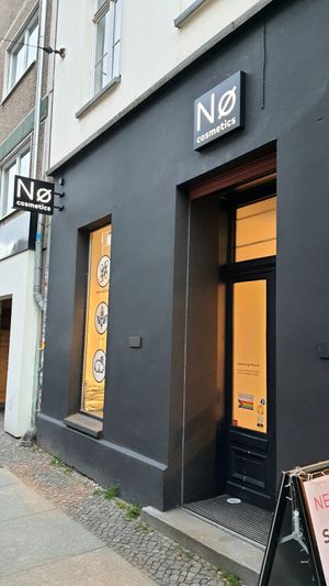 exterior of location - entrance #Veganuary at NO Cosmetics in Berlin