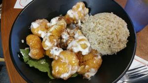 honey walnut shrimp with brown rice  at Sipz Fusion Cafe - Clairemont Mesa in San Diego
