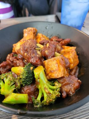 General Tsao chick'n n tofu. at Sipz Fusion Cafe - Clairemont Mesa in San Diego