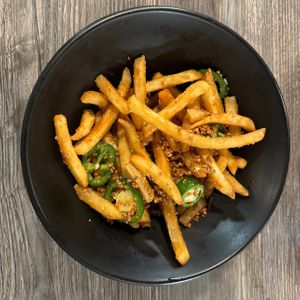 garlic jalapeño fries   at Sipz Fusion Cafe - Clairemont Mesa in San Diego