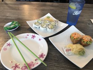 Vegan crab roll and noori   at Sipz Fusion Cafe - Clairemont Mesa in San Diego