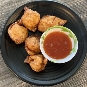 crab rangoons  at Sipz Fusion Cafe - Clairemont Mesa in San Diego