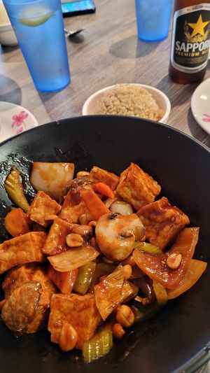 Kung Pao with tofu. There was more, but I had a few bites before taking the picture. 🙄 at Sipz Fusion Cafe - Clairemont Mesa in San Diego