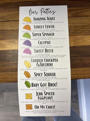 patty selection   at Likkle Patty Shop in Windsor Locks