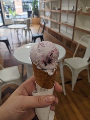 blueberry corn cookie crumble at Fable Creamery in Red Bank
