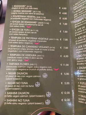 Menu at Aloisi Sushi Gourmet in Roseto