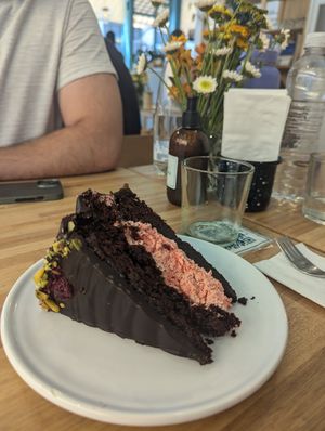Vegan cake at Casa Telma in Buenos Aires