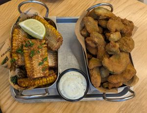 Corn Ribs , Avocado Crispy & Basilikum Mayo at Berliner Babo in Vienna