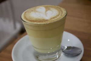 Golden Latte with coconut milkk  at Fourth Chapter in Prahran