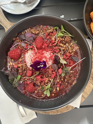 Rhubarb crumble   at Fourth Chapter in Prahran