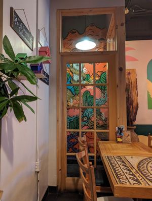 Entrance #Veganuary at Omnivore - St Denis in Montreal