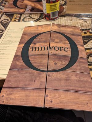 Menu with logo #Veganuary at Omnivore - St Denis in Montreal