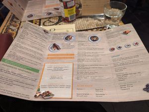 Menu- green sections marked vegan #Veganuary at Omnivore - St Denis in Montreal