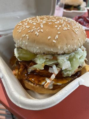 Nashville hot chicken sandwich   at Vuture Food in Salt Lake City