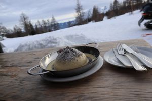 Germknödel   (Germ dumpling) at Tauplitzhaus - Naturfreunde Linz in Bad Mitterndorf