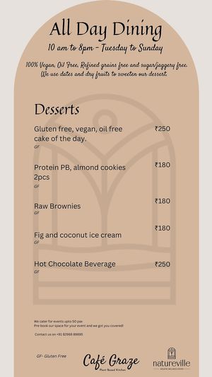  at Cafe Graze - Plant Based Kitchen by Natureville in Bangalore