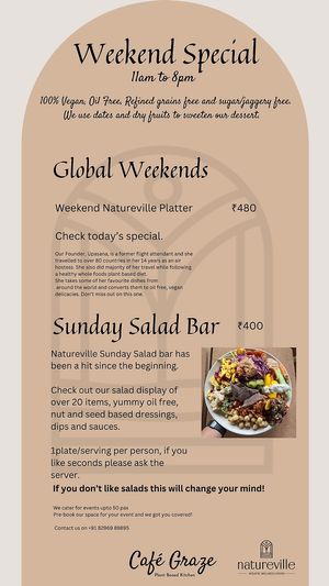  at Cafe Graze - Plant Based Kitchen by Natureville in Bangalore