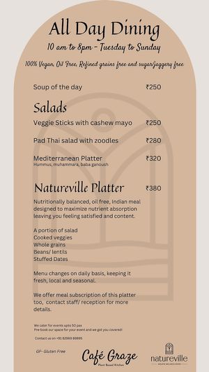  at Cafe Graze - Plant Based Kitchen by Natureville in Bangalore