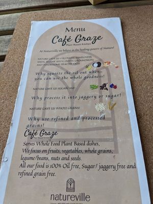 Menu at Cafe Graze - Plant Based Kitchen by Natureville in Bangalore