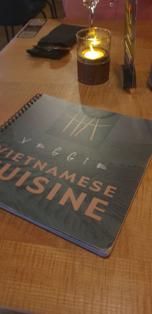 Menu at Ha Veggie in Munich