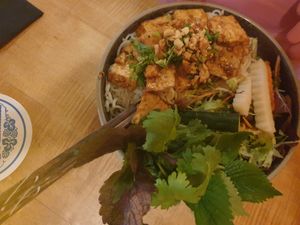 Bun with tofu at Ha Veggie in Munich