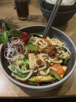 Vegan Udon noodles  at Ha Veggie in Munich
