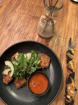 Jackfruit nuggets  at The Playful Table in Penida Island