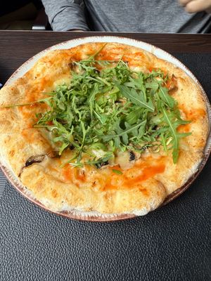 vegetarian pizza with vegan cheese  at SALT Gluten-Free House in Split
