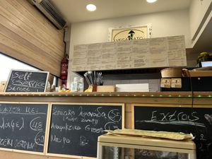 Counter  at Veganato in Crete