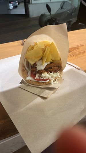 Traditional with potatoes   at Veganato in Crete