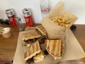 Mushroom gyros  at Veganato in Crete