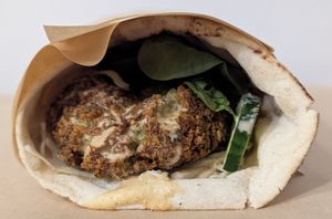 Classic Homemade Falafel Wrap (no tomato or yogurt) at Veganato in Crete