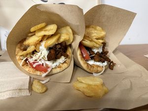 Traditional gyro  at Veganato in Crete