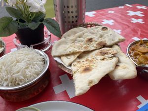 Rice and Naan   at Delhi Darbar Indian Restaurant in Interlaken