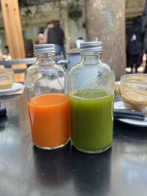 Fresh juices  at Pandaria Rosetta in Mexico City