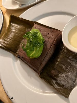 Corn tamale  at Pandaria Rosetta in Mexico City