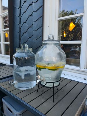 free water at Konditorei Goetheplatz Café in Bad Berleburg