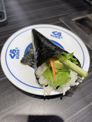 vegetable hand roll  at Kura in Orlando