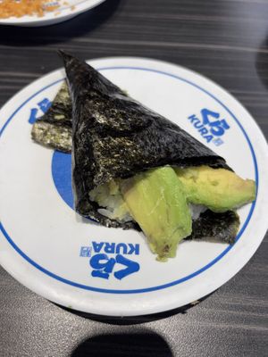 avocado hand roll   at Kura in Orlando