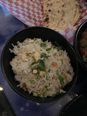 Basmalti rice that came with the entree   at Delhi6 Indian Kitchen in Highland Village