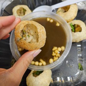 New Pani Puri, vegan at Delhi6 Indian Kitchen in Highland Village