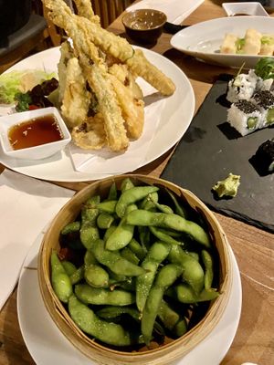 Edamame & tempura vegetables  at Kaizen in Raunheim
